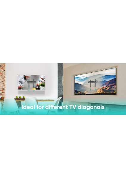 Fm5 Sabit Ultra Ince Tv Duvar Askısı (35"-65", Vesa 400X400, 68 Kg)