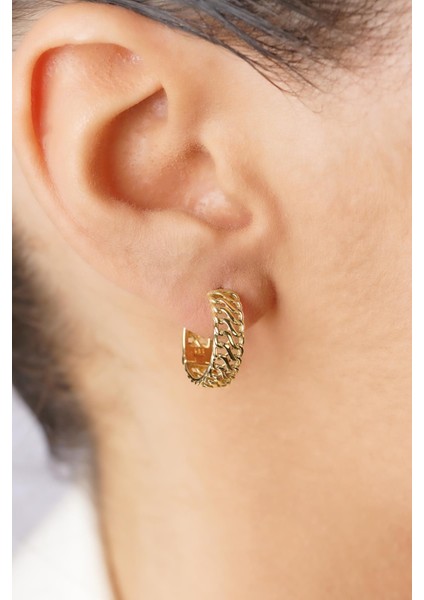 14 Ayar Altın Otto Halka Küpe