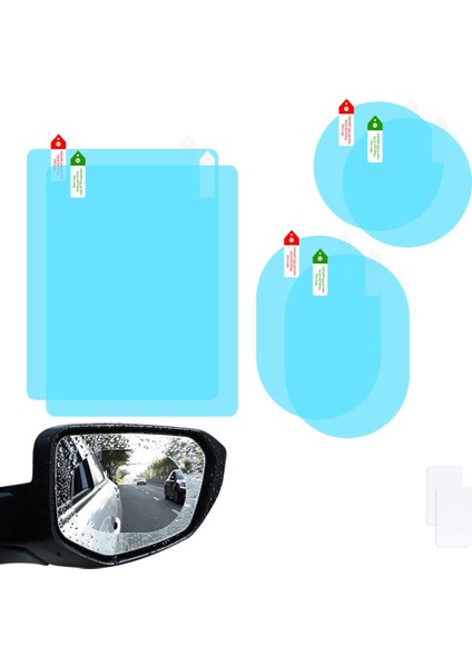 6pcs Araba Dikiz Aynası Filmi Araba Yan Aynası Anti-Parlama Filmi Nano Film Anti-Bavul Yağmur Su Geçirmez Membran Koruyucusu Araba Dikiz Aynası Yan Pencere (Yurt Dışından) fiyatları