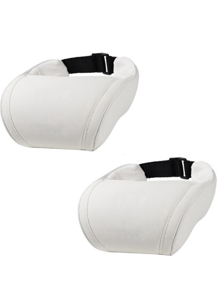 2x Araba Koltuk Başlık Boyun Yastığı Tesla Için Konforlu Bellek Köpüğü Model x Y S 3 Aksesuar Beyaz (Yurt Dışından)
