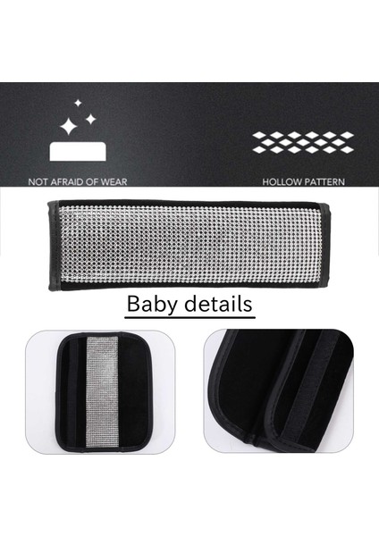 4 Paket Emniyet Kemeri Omuz Pedleri Parlaklık Kristal Araba Emniyet Kemeri Kapaklar Elmas Araba Dekor Aksesuarları Kadınlar Için (Yurt Dışından) fırsatları