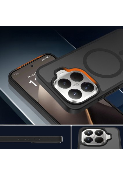 Xiaomi 15T Pro Kılıf Sert PC Arka Yüzey Wireless Şarj Özellikli Zore Flet M-safe Kapak fırsatları