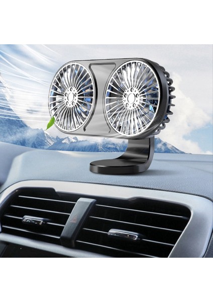 USB Araba Hava Outlet Gösterge Tablosu Mini Fan 5V Otomatik Havalandırma Fanı Düşük Gürültülü Çift Kalıcı Otomatik Elektrik Fan 3 Dişli Elektrik (Yurt Dışından) indirimleri