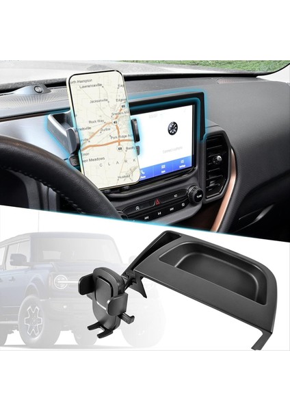 Ford Bronco Sport 2021-2023 Için Gösterge Tablosu Telefon Tutucu Tepsi Gösterge Tablosu Organizatör Aksesuarları ile Telefon Tutucu (Yurt Dışından) modelleri