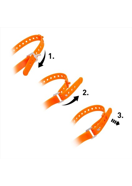 5pc Seyahat Bağlı Kemer Dayanıklı Kauçuk Kargo Kravat Bagaj Kirpik Kemer Kayışı Kargo Depolama Kemer Toka Turuncu Kısa (Yurt Dışından)