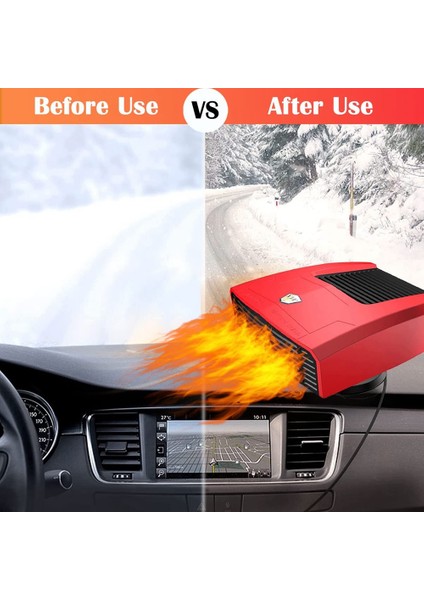 Araba Isıtıcı 12V 180W Taşınabilir Isıtıcı Fan Ön Cam Defogger ve Buzdaşlı Isıtma ve Soğutma Fanı Döner Taban (Siyah) (Yurt Dışından) modelleri