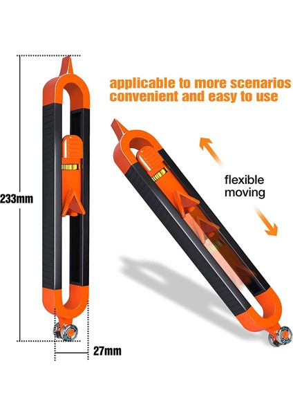 Kurşun Kalem Kilitli Kontur Ölçme Aleti - Ahşap Çizme Aleti 3 Kalemli Kenar Köşe Ölçme Profili Teksir Makinesi (Yurt Dışından) fiyatları