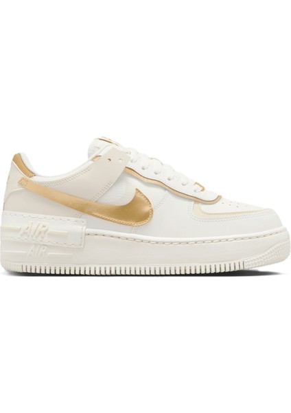 Air Force 1 Af1 Shadow Leather Unisex Sneaker Hakiki Deri Günlük Spor Ayakkabı Bej