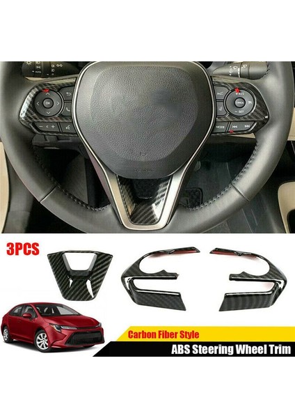Toyota Corolla Için 3pcs 2019-2020 Karbon Fiber Tarzı Hatchback Direksiyon Switch Düğmesi Düğmesi Kapak Döşeme (Yurt Dışından) fiyatları