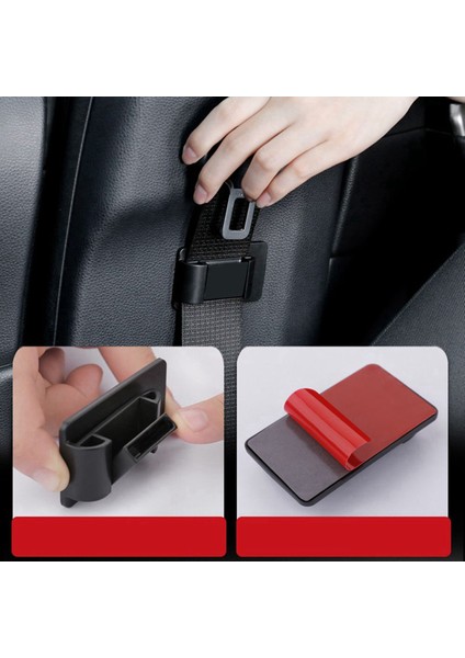 2x Araç Güvenliği Emniyet Beledesi Sabit Toka Emniyet Bellek Durdurucu Cihaz Emniyet Beliyesi Slip Slip Clip Clip Araba Iç Aksesuarları A (Yurt Dışından) fırsatları