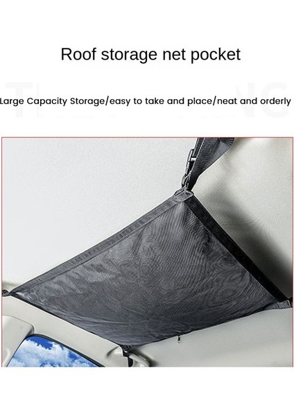 Araba Tavan Kargo Net Cep Ayarlanabilir Araba Tavan Depolama Net Fermuarlı Çift Katmanlı Örgü Araç Çatı Organizatör (Yurt Dışından) fırsatları
