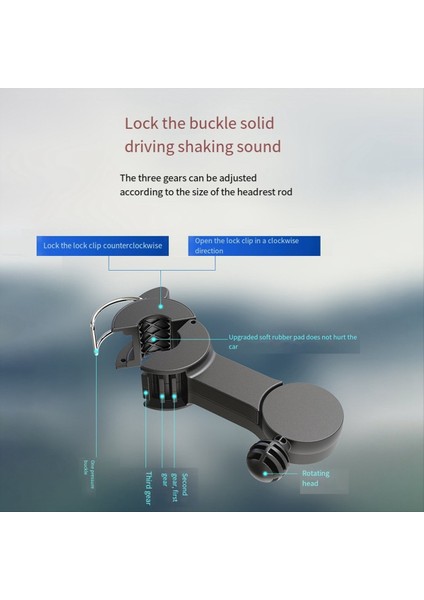 Araba Arka Çift Kafa Fan F4207 USB Arayüz Araba Araç Çok Işlevli Uygun Pratik Araba Fan (Yurt Dışından)