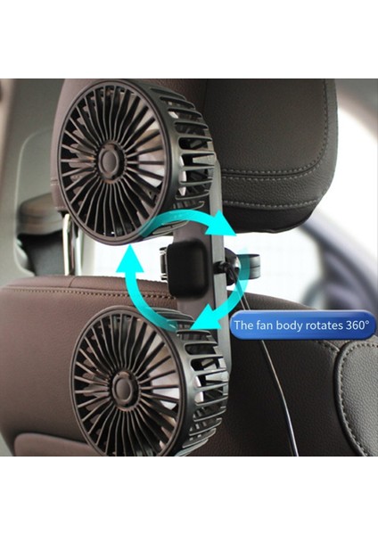 Araba Arka Çift Kafa Fan F4207 USB Arayüz Araba Araç Çok Işlevli Uygun Pratik Araba Fan (Yurt Dışından) modelleri