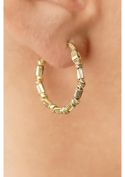 14 Ayar Altın Dorika Roller Halka Küpe fiyatları