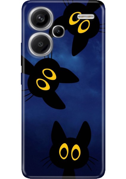 Xiaomi Redmi Note 13 Pro Plus 5g Kılıf Desenli Baskılı Tpu Rubber Kapak Karanlık Kedileri