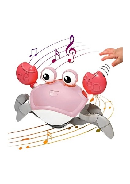 Emeklemeye Yardımcı Şarjlı Yengeç(Pembe)