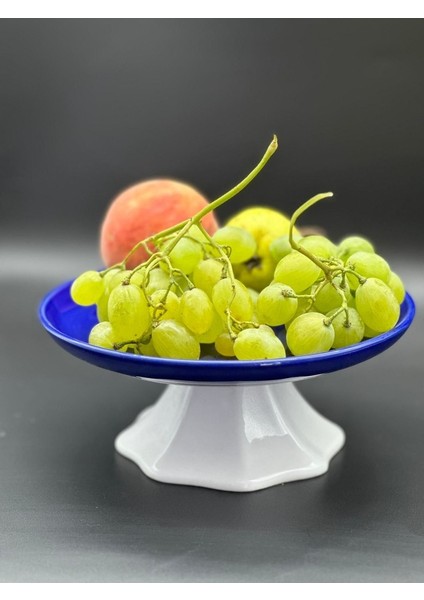 Rengarenk Lacivert Ayaklı Meyvelik Sunum Kasesi Kek Standı Çap 21CM Yükseklik 10 cm fırsatları