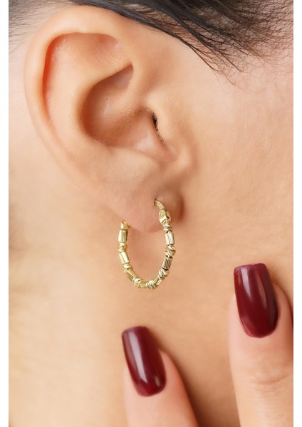 14 Ayar Altın Dorika Roller Halka Küpe indirimleri