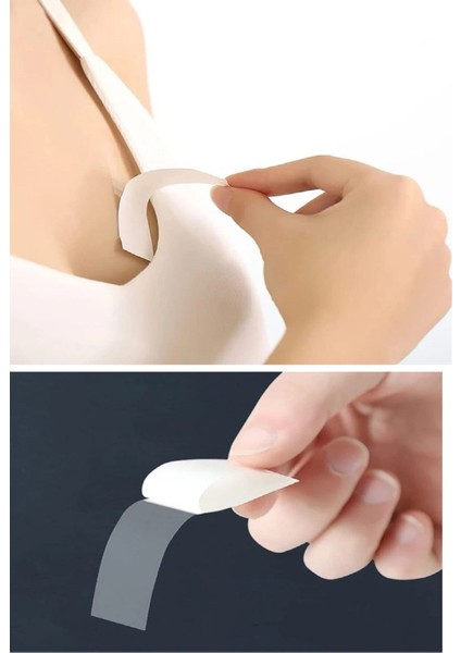 72 Adet Çift Taraflı Transparan Dekolte Kapatıcı Yapışkan Paça Boyu Düzeltici -Askılı Elb fırsatları