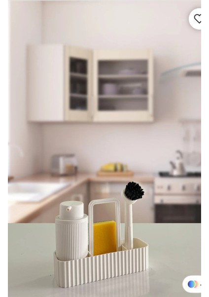 Mutfak Sıvı Sabunluk 4 Lü SetBeyaz