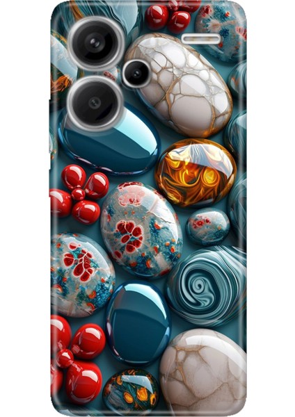 Xiaomi Redmi Note 13 Pro Plus 5g Kılıf Desenli Baskılı Tpu Rubber Kapak Çakıl Taşları