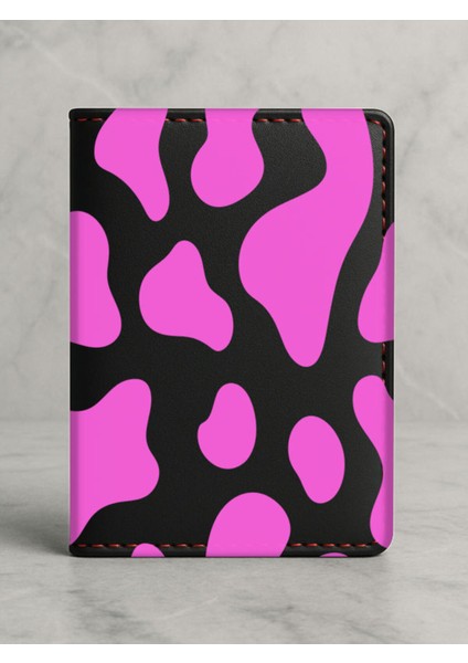 Ruhsat Koruyucu Baskılı Kart Bölmeli Siyah Vinlex Deri Ruhsat Kabı Kılıfı Dalmaçyalı