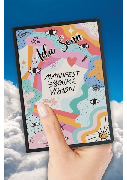 Isim Yazılı Pasaport Kılıfı Desenli Pasaport Kabı Kişiye Özel - Manifest