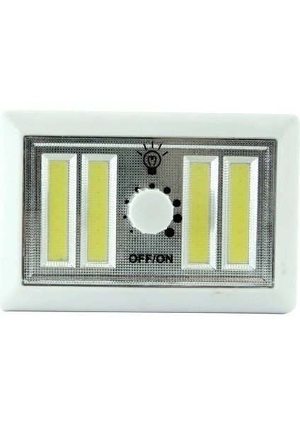 4 Ledli Pilli LED Lamba Güç Ayarlı LED Portatif Lamba LED Işık - Mıknatıslı Yapışkanlı modelleri