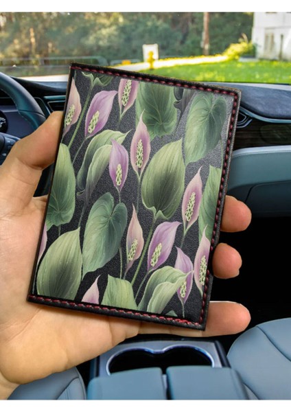 Ruhsat Kılıfı Deri Dikişli Desenli Oto Araba Motor Ruhsat Kabı Kılıfı Mis Kokular