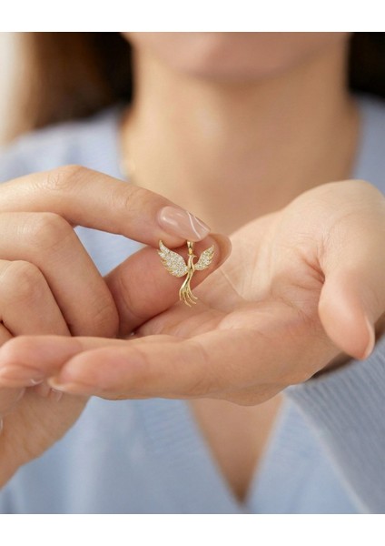 Küçük Anka Kuşu 14 Ayar Altın Kolye Ucu fiyatları