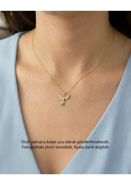 Küçük Anka Kuşu 14 Ayar Altın Kolye Ucu modelleri