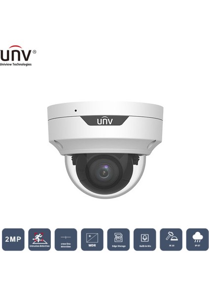 Unıvıew IPC3532LB-ADEZK-H 2mp 2.8mm Motorize 40MT H265+ IP67/IK10 Dahili Ses Ip Dome Kamera fiyatları