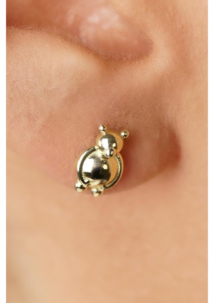 14 Ayar Altın Ayıcık Küpe