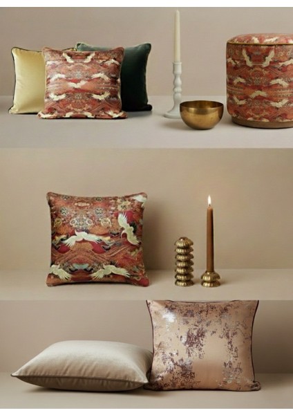 Turna Kuşu, Parlak Kadife Üzeri Digital Baskı Puf/yan Sehpa fiyatları