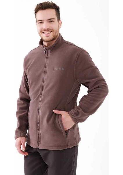 Saka Tam Fermuarlu Erkek Polar Sweatshirt Mürdüm fiyatları