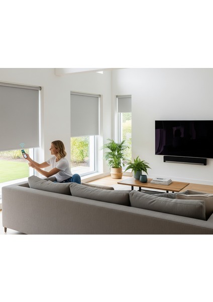 Akıllı Stor Perde Motoru RV500, Zaman Ayarlı, Siyah Renk, Wi-Fi, Sesle Kontrol, Tuya Uyumlu fırsatları