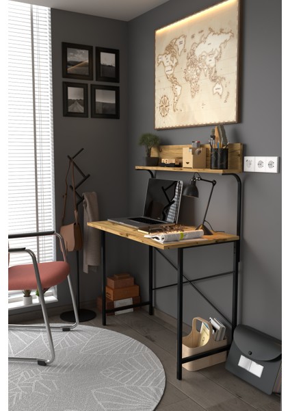 Parla Üstten Raflı Dekoratif Çalışma Masası 50X90 cm fiyatları