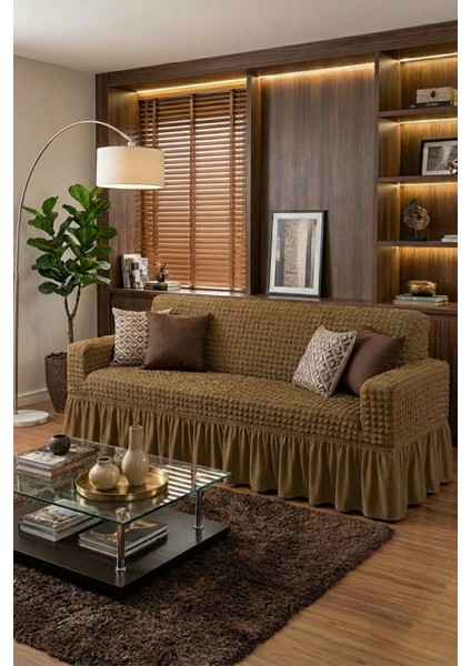 Bürümcük 3+3+1+1 Koltuk, Kanepe, Çekyat Örtüsü, Etekli, Streç, Esnek, Lastikli, Koltuk Kılıfı Takımı 3311 fiyatları