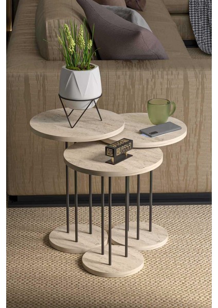 Falez Terra Zigon Sehpa Traverten