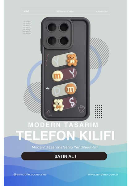 Realme 11 Uyumlu Kılıf Siyah Renk Ayıcık Figürlü 3D Kamera Korumalı Darbe Emici Yumuşak Silikon Kapak indirimleri