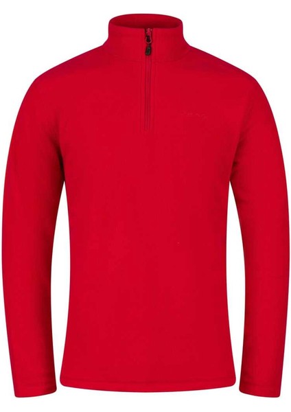 Cedric Erkek Yarım Fermuarlı Ince Polar Sweatshirt Kırmızı