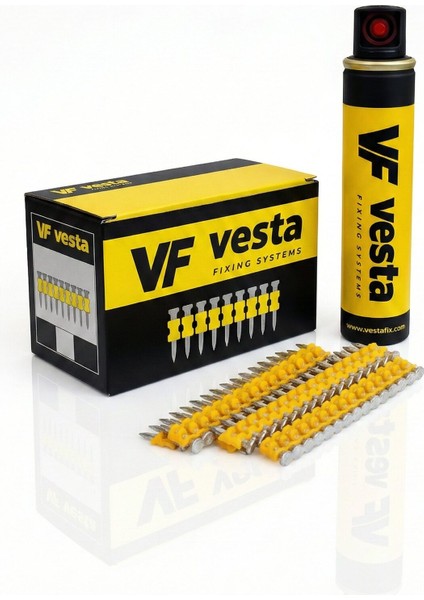 Gss Gazlı Tabanca Çivisi 25 mm 1000'LI Paket | Akdeniz, Hoffmann, Kofac, Nail Gazlı Tabanca Çivisi | Gaz Dahil