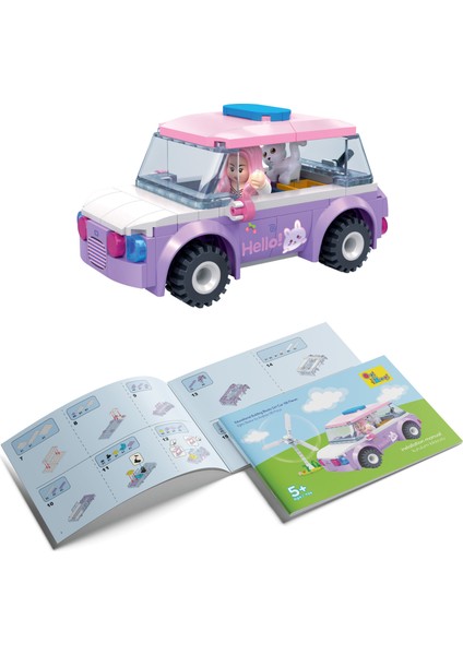 Eğitici Bloklar Kız Arabası 136 Parça Yapı Seti