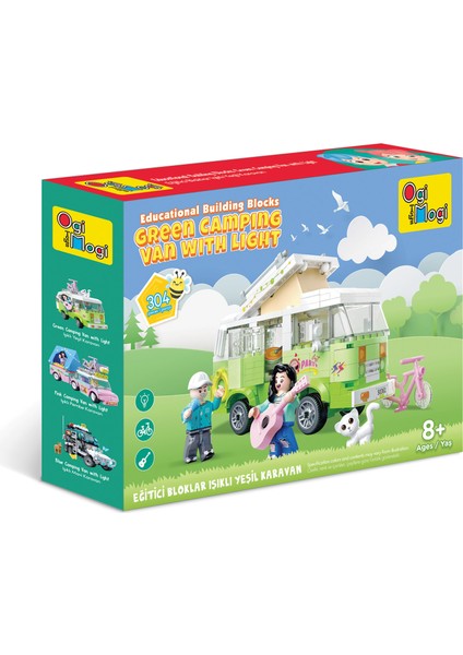 Eğitici Bloklar Işıklı Yeşil Karavan 304 Parça Yapı Seti fiyatları