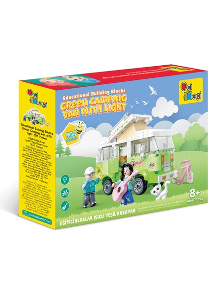 Eğitici Bloklar Işıklı Yeşil Karavan 304 Parça Yapı Seti modelleri