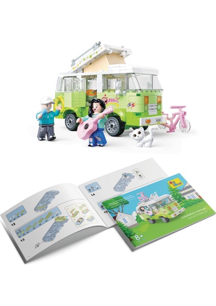 Eğitici Bloklar Işıklı Yeşil Karavan 304 Parça Yapı Seti indirimleri