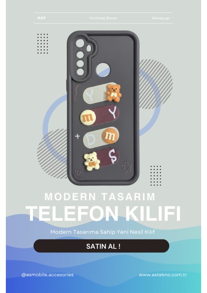 Realme 5 Uyumlu Kılıf Siyah Renk Ayıcık Figürlü 3D Kamera Korumalı Darbe Emici Yumuşak Silikon Kapak indirimleri