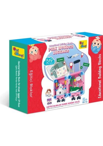 Eğitici Bloklar Pembe Valiz 519 Parça Yapı Seti modelleri