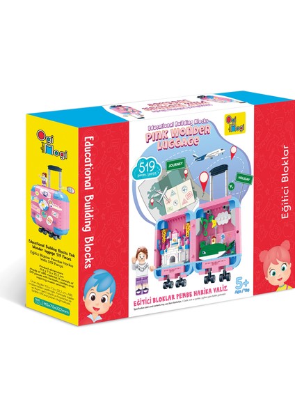 Eğitici Bloklar Pembe Valiz 519 Parça Yapı Seti fırsatları