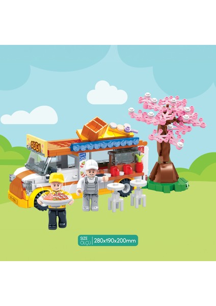 Eğitici Bloklar Mobil Restoran 310 Parça Yapı Seti